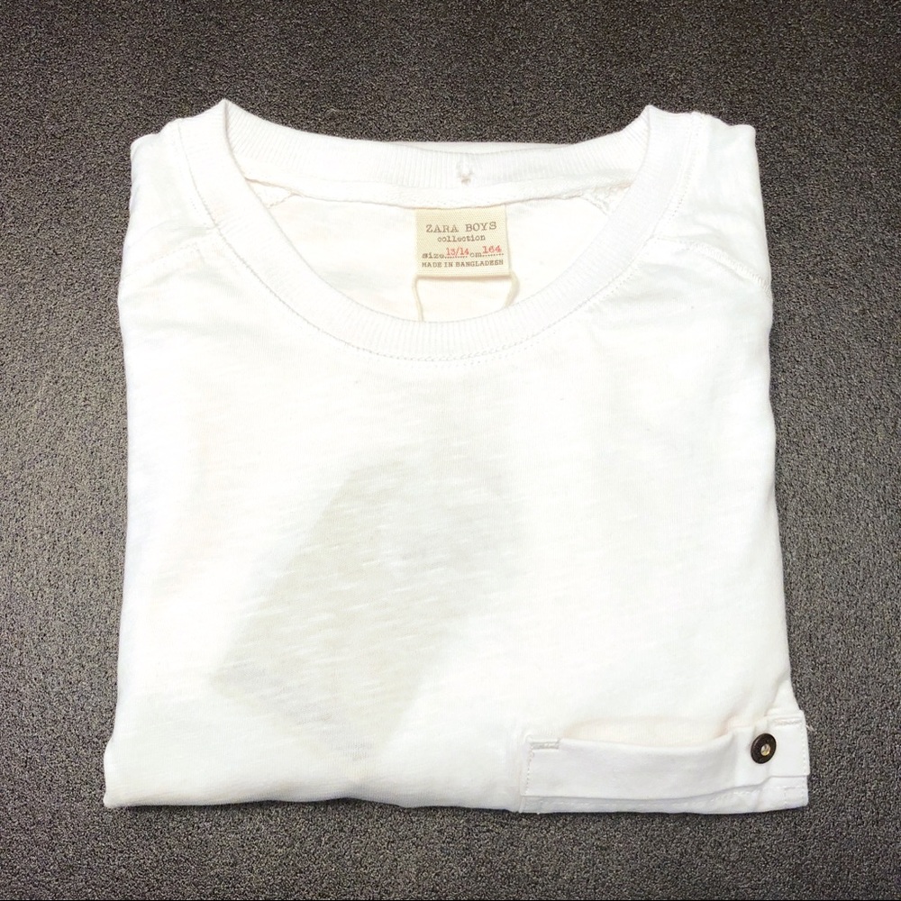 Long Sleeved Cotton Shirt with Front Pocket